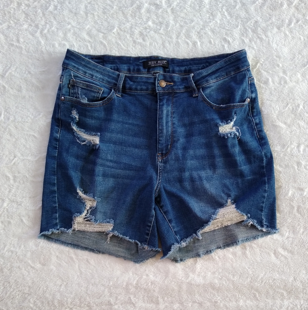 Judy Blue High Rise Distressed Shorts